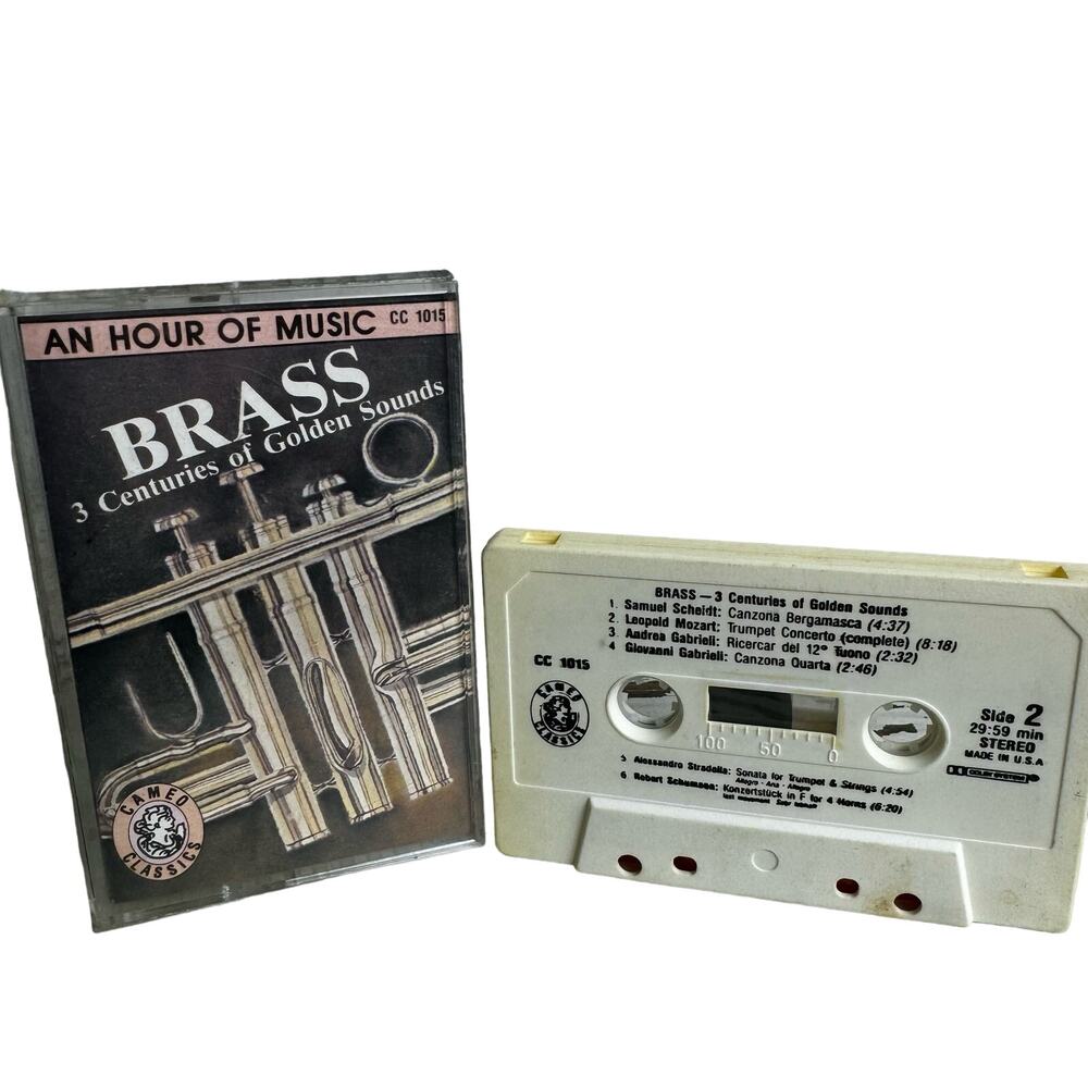 BRASS 3 Centuries of Golden Sounds Mozart Gabriell Cassette Tape Vintage